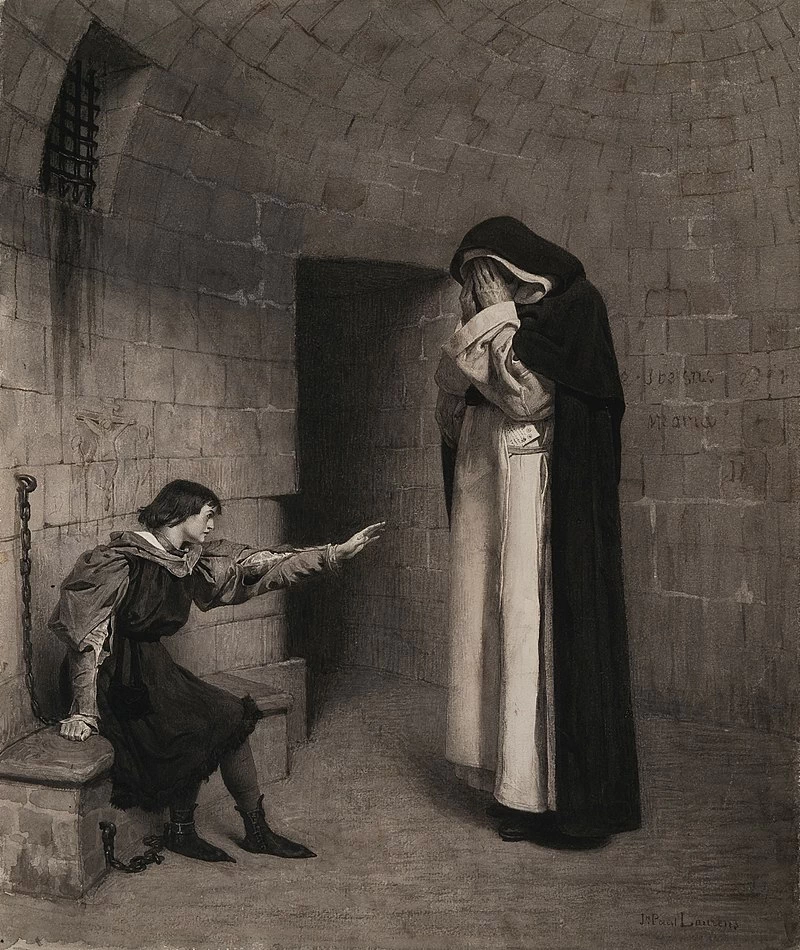 Maestro Pierre dans le cachot de Jeanne d'Arc